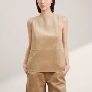 Aritzia - Babaton - Rolando Faux Suede Top - Tan